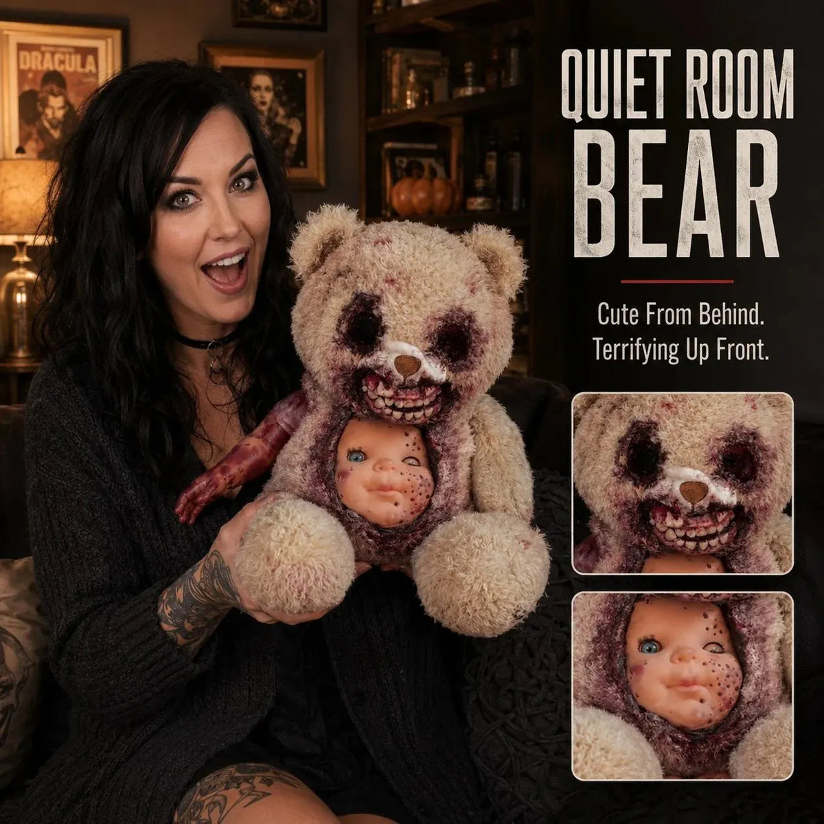 🔥HOT SALE🔥💥🏆Creepy Reveal Horror Teddy Bear 🧸