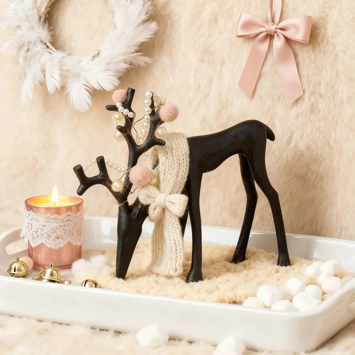Black Reindeer Statues-Christmas Decorations