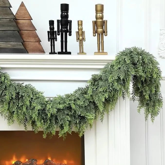 Christmas Artificial Cypress Leaf Vine Wreath🎄(1.8m)