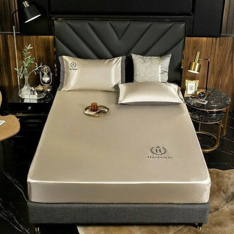 🎁Summer Promotion-Free Pillowcase & 49% OFF🎁-Ice Silk Bed Sheet