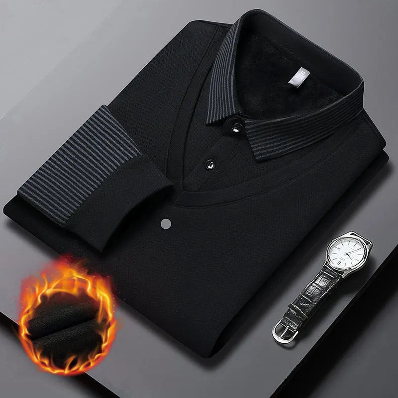 Striped Lapel Fake Two-Piece Shirt
