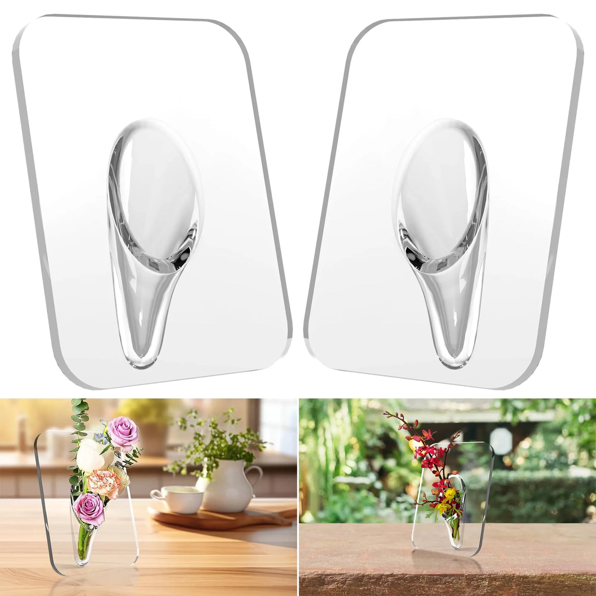 🎉Photo Frame Shaped Clear Acrylic Flower Vase