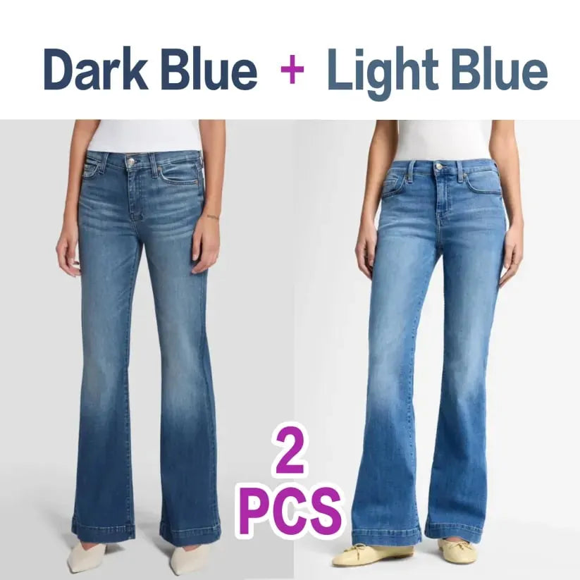 Stretchy Mid Rise Flare Jeans (Buy 2 Free Shipping)
