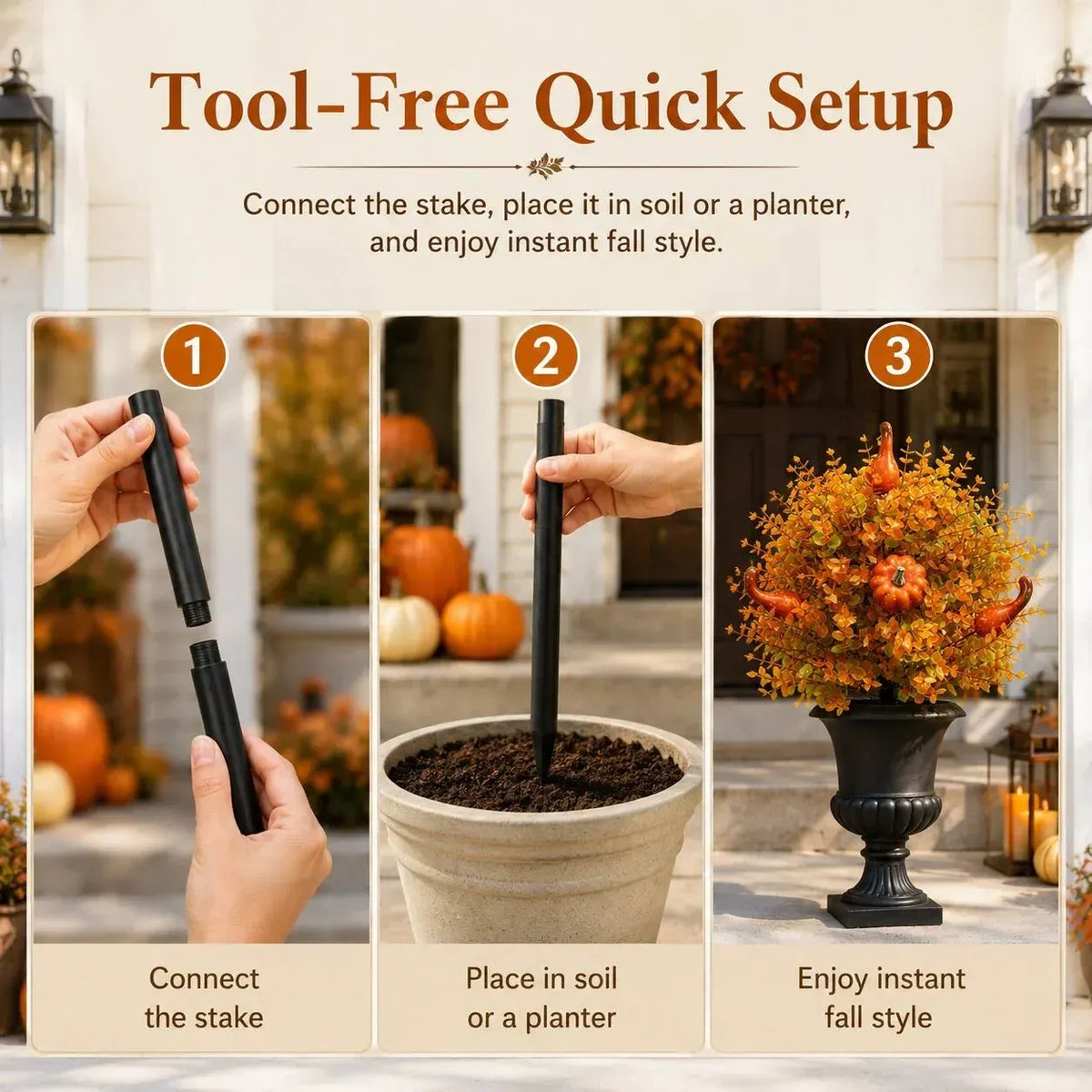 🔥HOT SALE🔥  Artificial Fall Pumpkin Tree Stakes