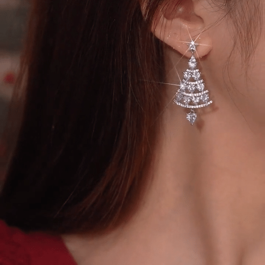 🎅Early Christmas Sale 49% OFF🎄-Christmas Gift For Her -Shiny Christmas Tree Earrings