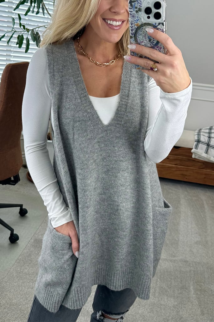 Women's Cozy Pocket Sweater Vest