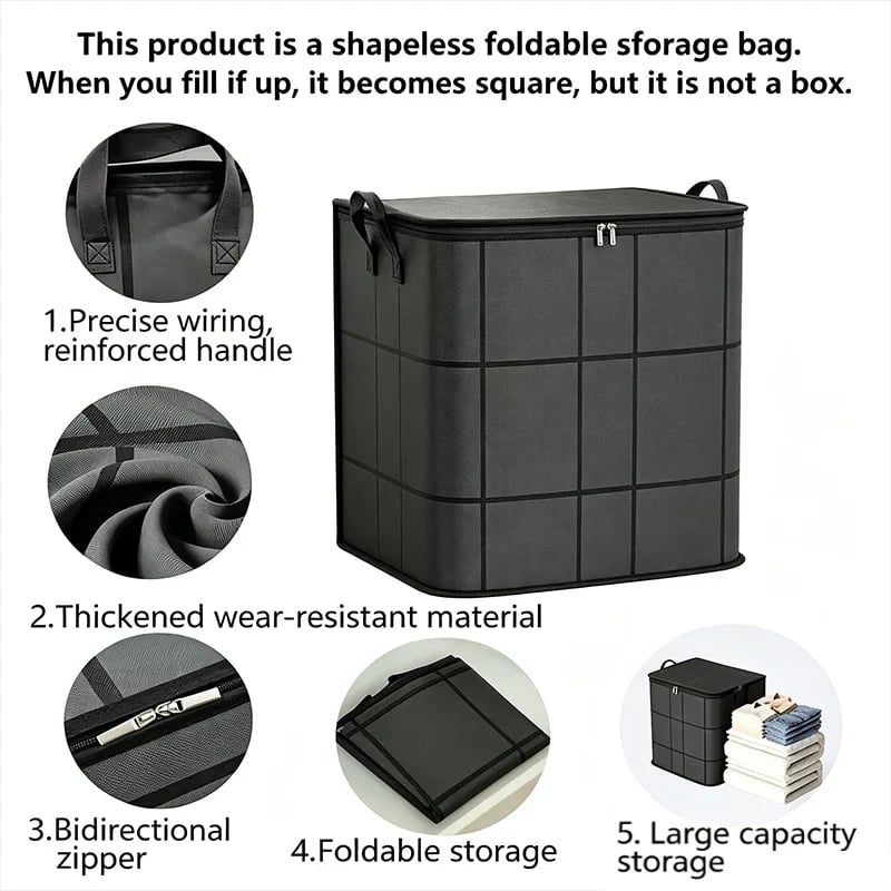 🔥HOT SALE🔥💥49% OFF Factory Clearance –📦Foldable Storage Tote – Waterproof, Dustproof, Big & Portable 🌟