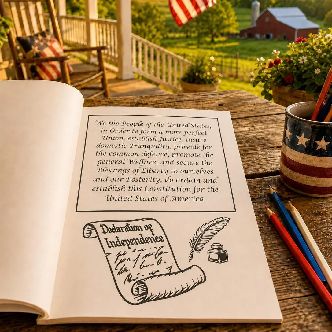 🇺🇸 American Pride Coloring Book – Patriotic 4th of July Coloring Book for Adults & Kids ✨