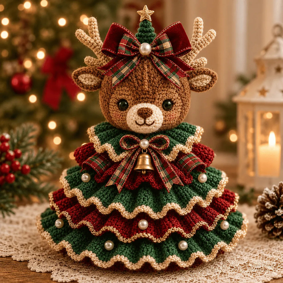 🎉🎄 Crochet Animal Christmas Tree DIY Kit