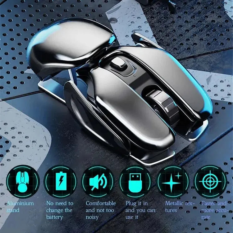 🔥LAST DAY 49% OFF🔥Wireless Ergonomics Metal Mouse