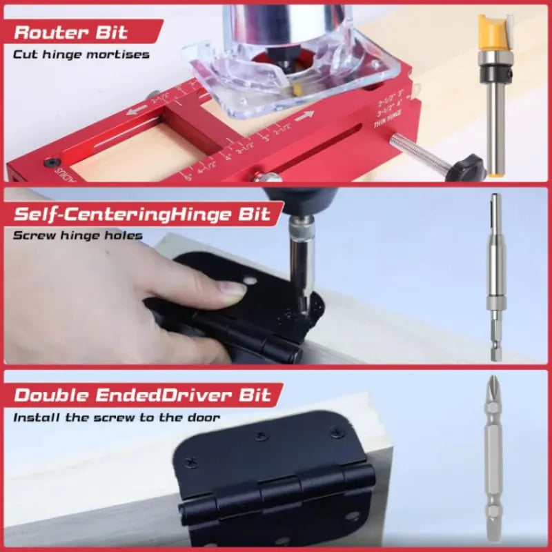 🎉Adjustable Door Hinge Mortise Jig Kit