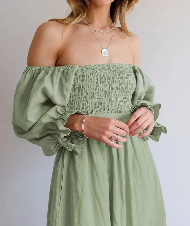 🔥Last Day Promotion - BUY 2 FREE SHIPPING🔥French Ruffled Lantern Sleeves Multi-wear Dress