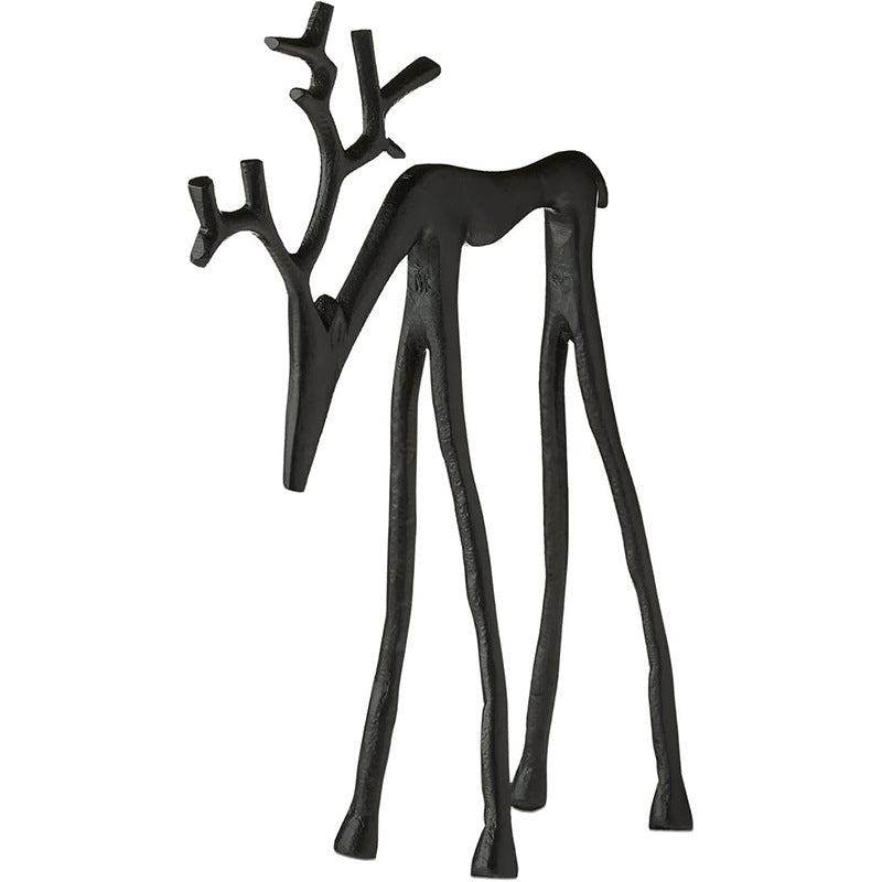 Black Reindeer Statues-Christmas Decorations