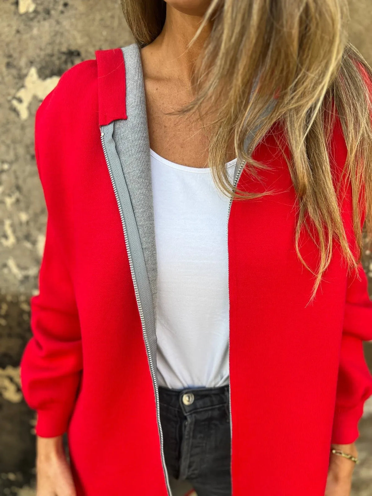 Zipper Hooded Long Sleeve Casual Coat