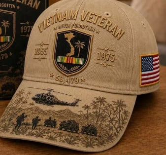 🎉Vietnam Veteran Never Forgotten 1955–1975 Commemorative Cap(Digital printing)