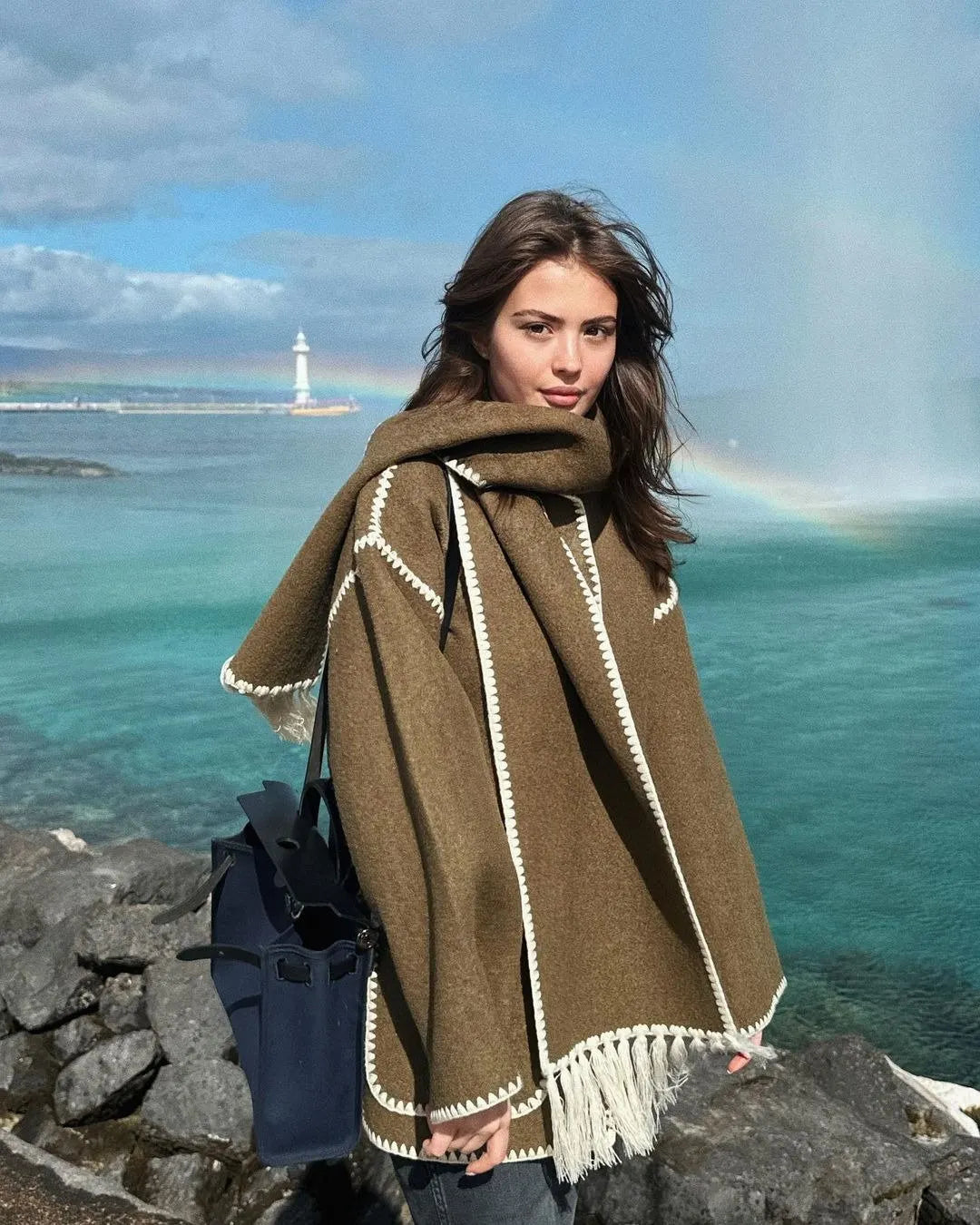 Draped Fringed Woolen Jacket(✨Free Shipping✨)