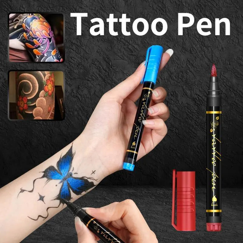 Temporary Tattoo Markers Set-10-Color Body Art Pens