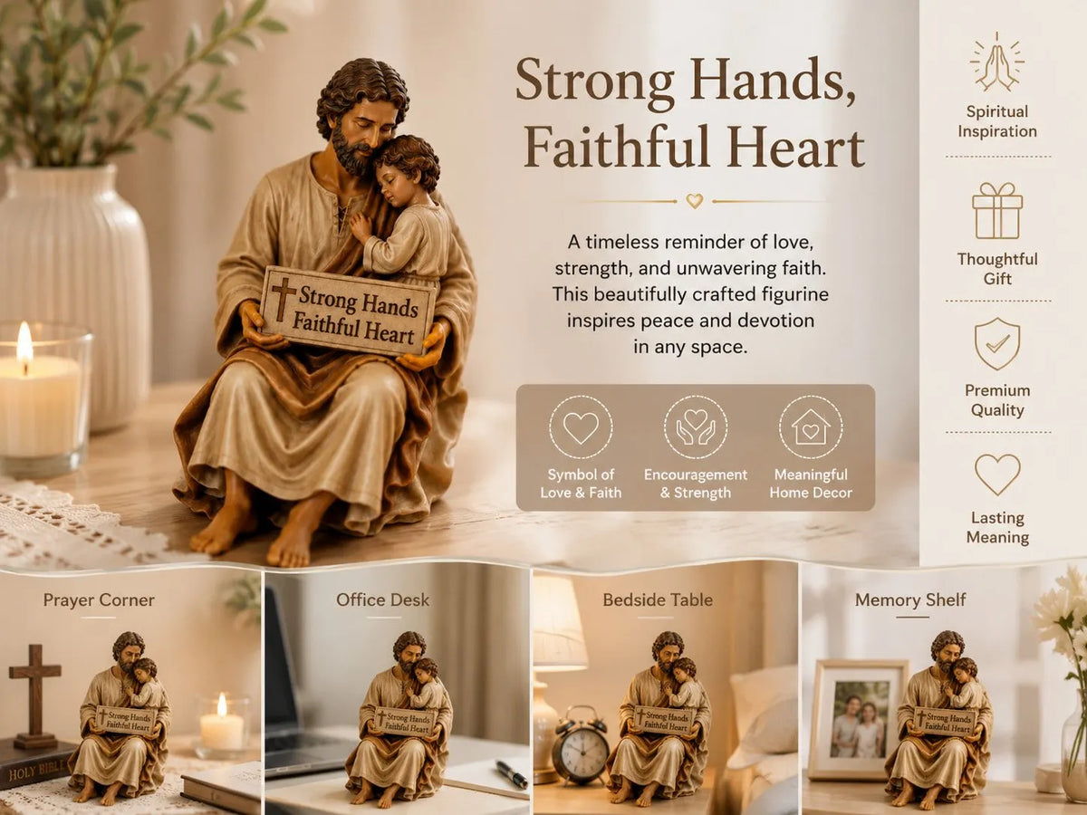 🔥Father‘s Day 50% OFF ✨Hand-Painted Ceramic Saint Joseph ✝️Protector of Fathers🙏