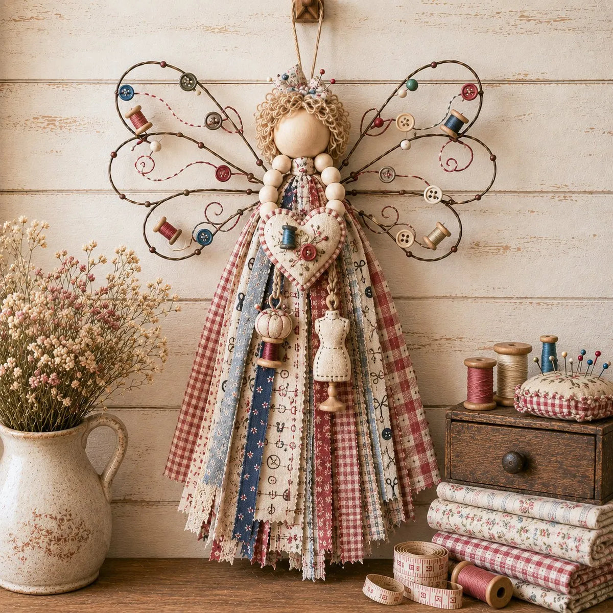🔥 HOT SALE 🔥🪽 Angel Fabric Hanging DIY Kit