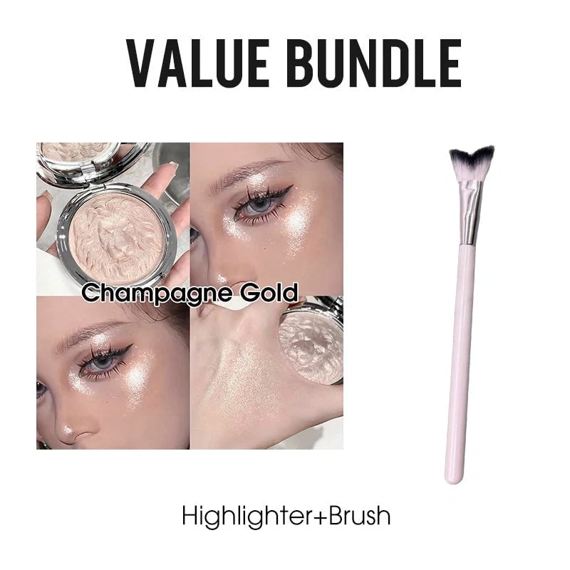 🔥 HOT SALE 🔥Lion Embossed Shimmer Highlighter Palette