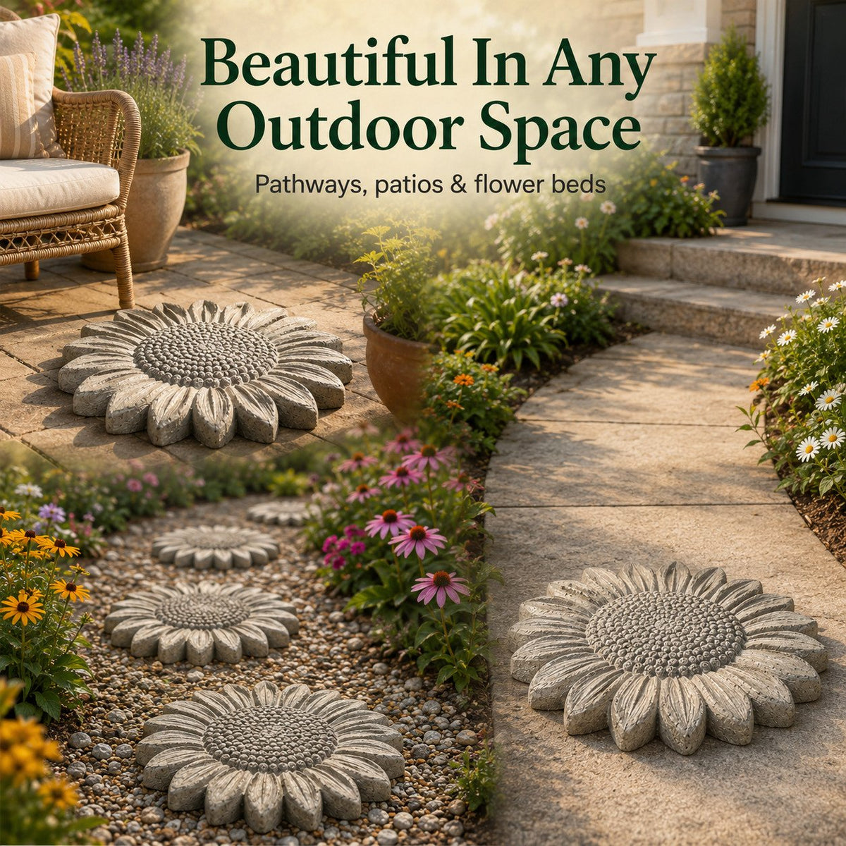 🔥HOT SALE🔥💥 LAST DAY 49% OFF - 🌻 Reusable Sunflower Stepping Stone Mold (📦Buy 2 Free Shipping)