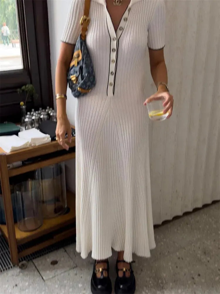 Single Breasted Knit Dress