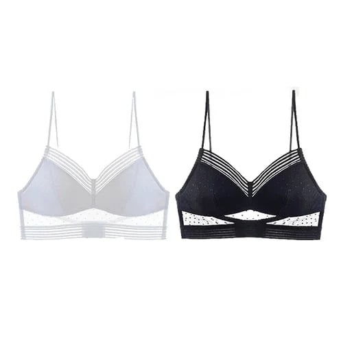 Low Back Wireless Lifting Lace Bra
