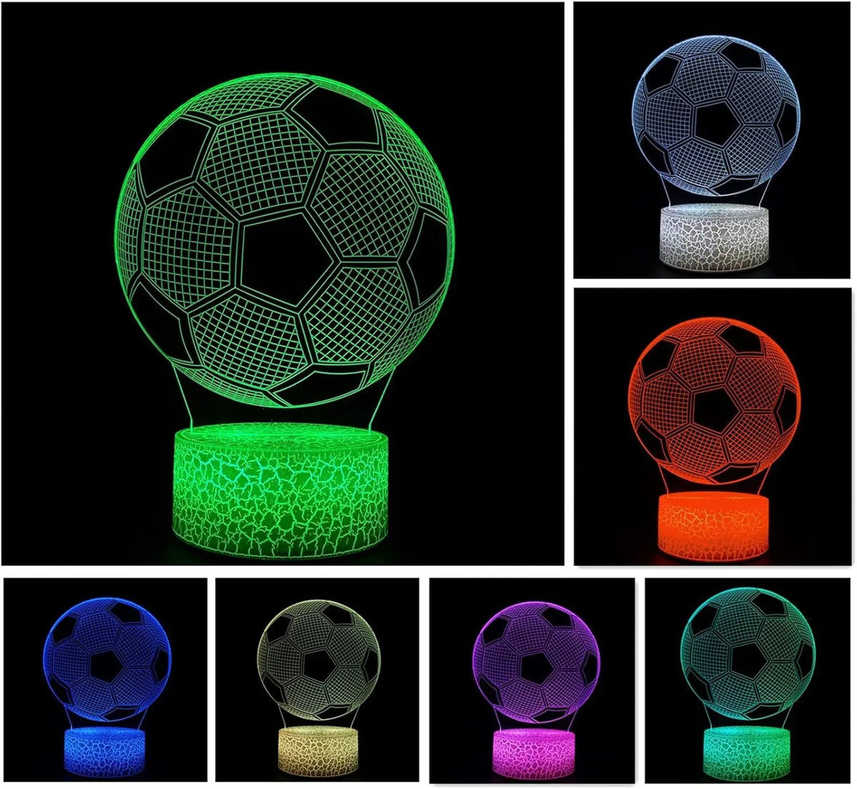 🎉Soccer 3D Optical Illusion Night Light LED Desk Lamp