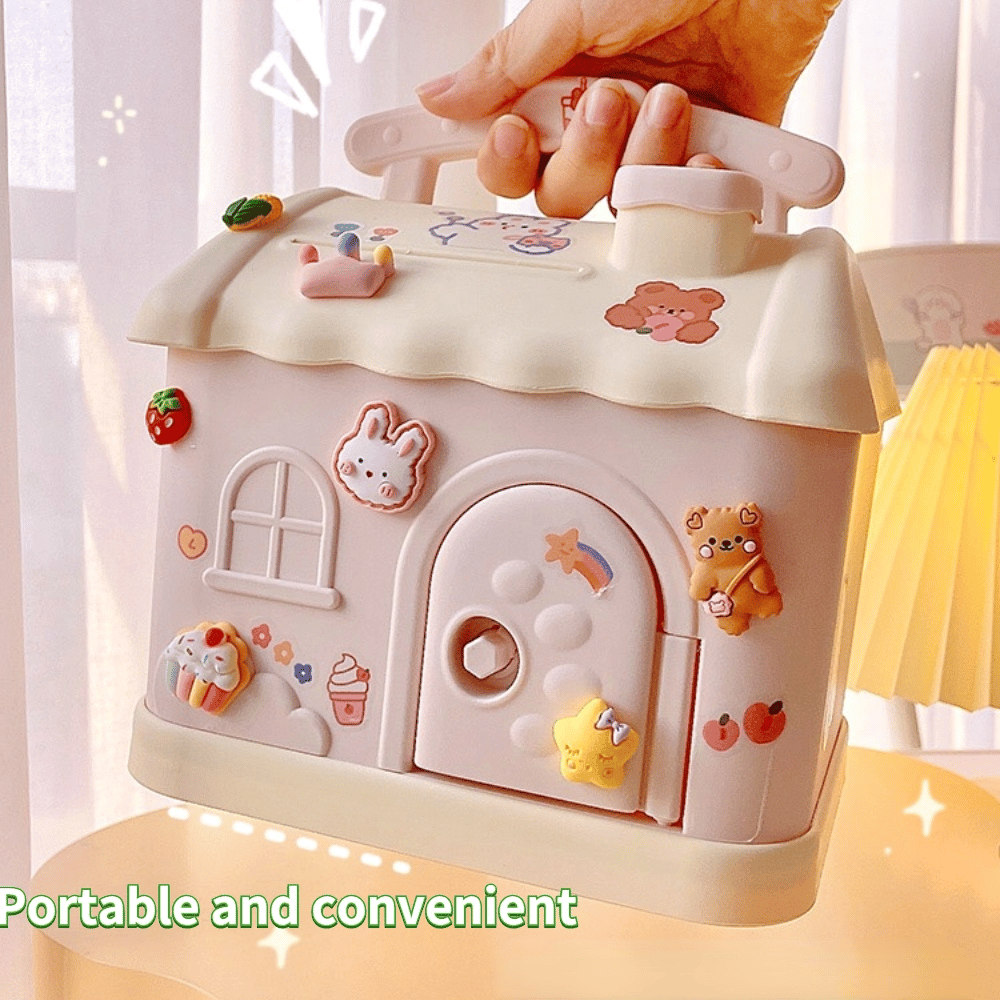 Kawaii Piggy Bank Anime Cartoon Cute Square Money Boxes Piggy Bank-buy 2 free shipping