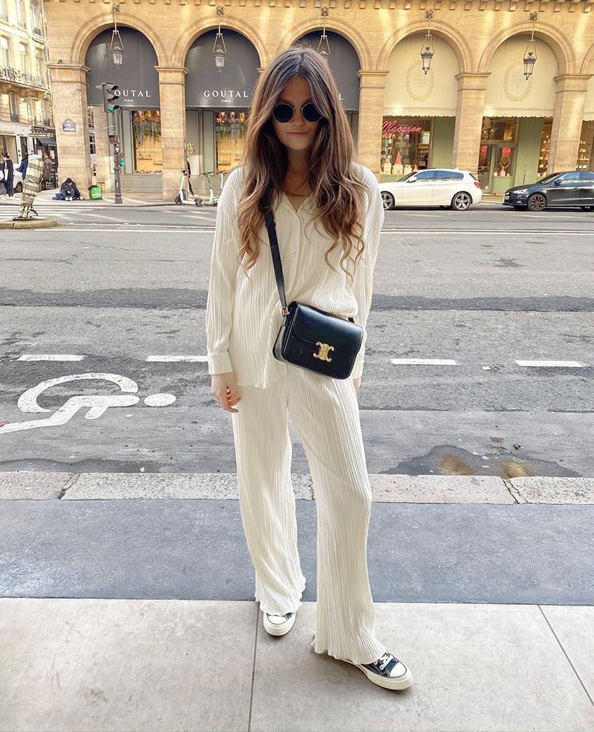 Oversized Leisure Pleat Pockets Two Piece Pants Set