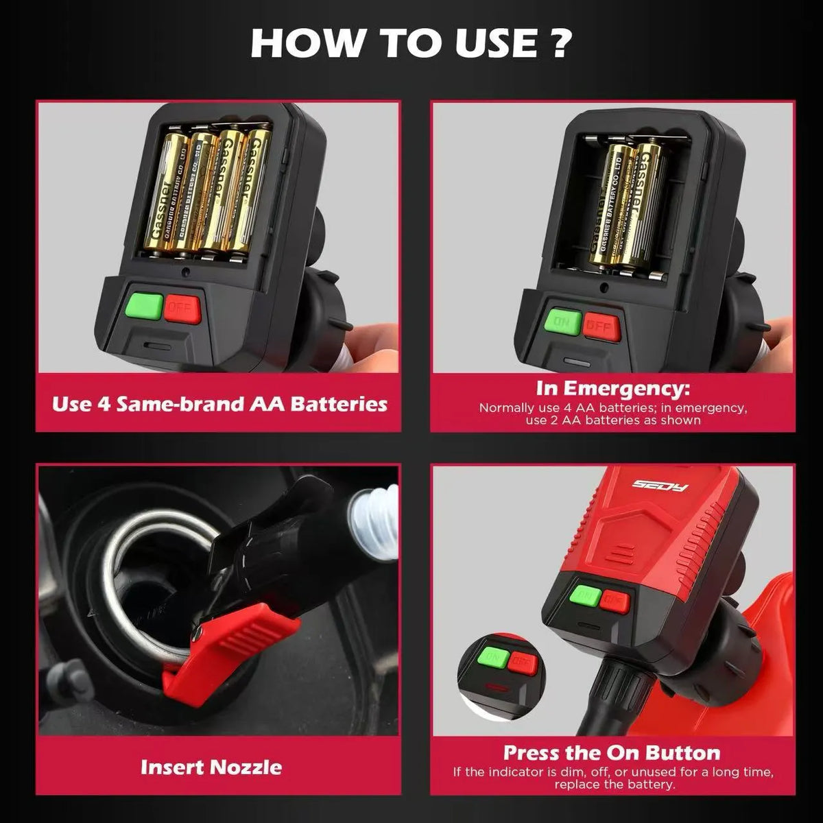 🔥 HOT SALE 🔥Portable Automatic Transfer Pump 3.2 GPM – Electric Battery Powered Liquid Transfer with Auto-Stop Sensor & 3 Adapters