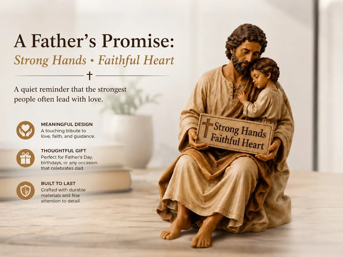🔥Father‘s Day 50% OFF ✨Hand-Painted Ceramic Saint Joseph Figurine✝️Protector of Fathers🙏