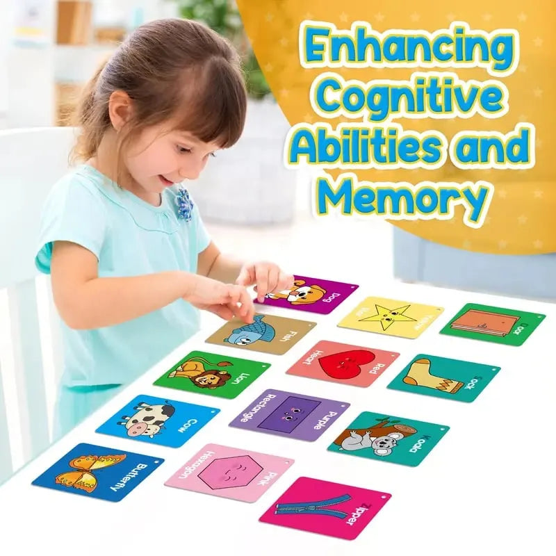 🌈📚 Toddler Learning Flash Cards Set – Alphabet, Numbers, Shapes, Colors & First Words