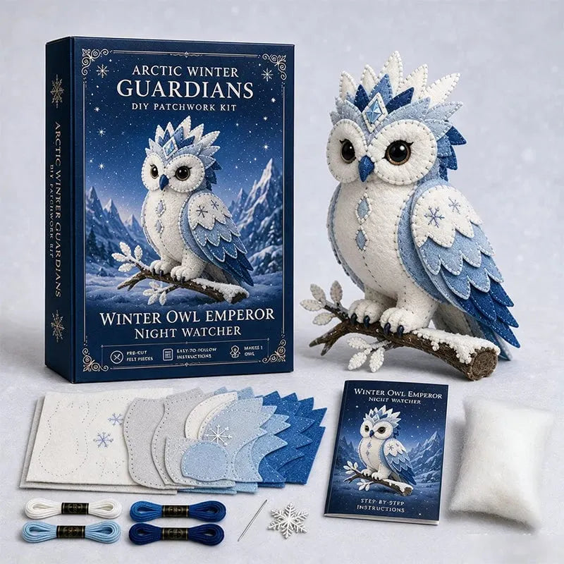 🎉DIY Ice Dragon Felt Patchwork Kit Arctic Winter Guardian Sewing Set