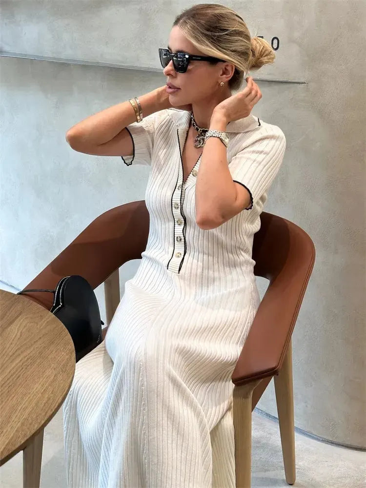 Single Breasted Knit Dress