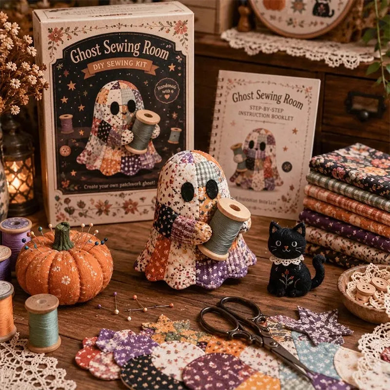 🔥HOT SALE🔥🔥LAST DAY 49% OFF🧵Little Ghost's Cozy Halloween DIY Patchwork Kit