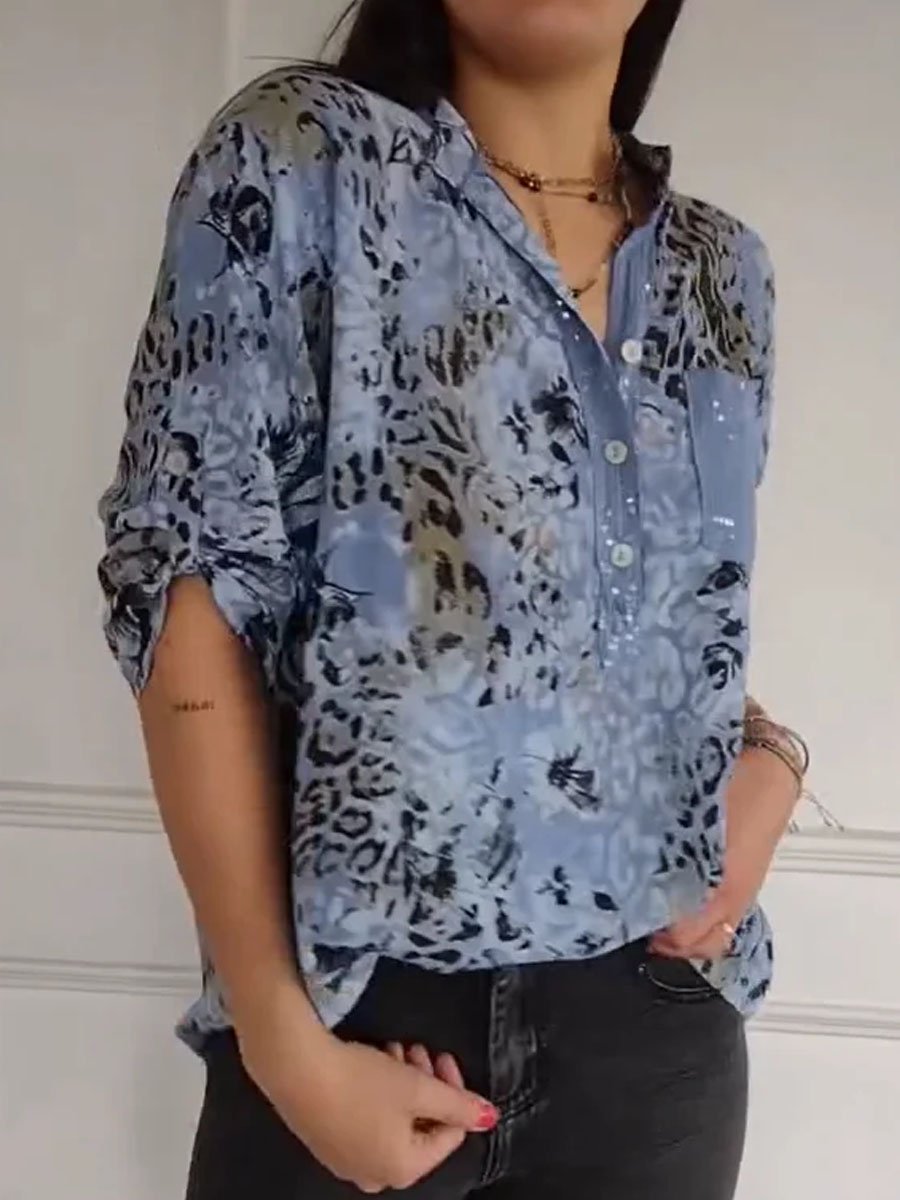 Women's Casual Half Button Printed Shirt (Buy 2 Free Shipping)