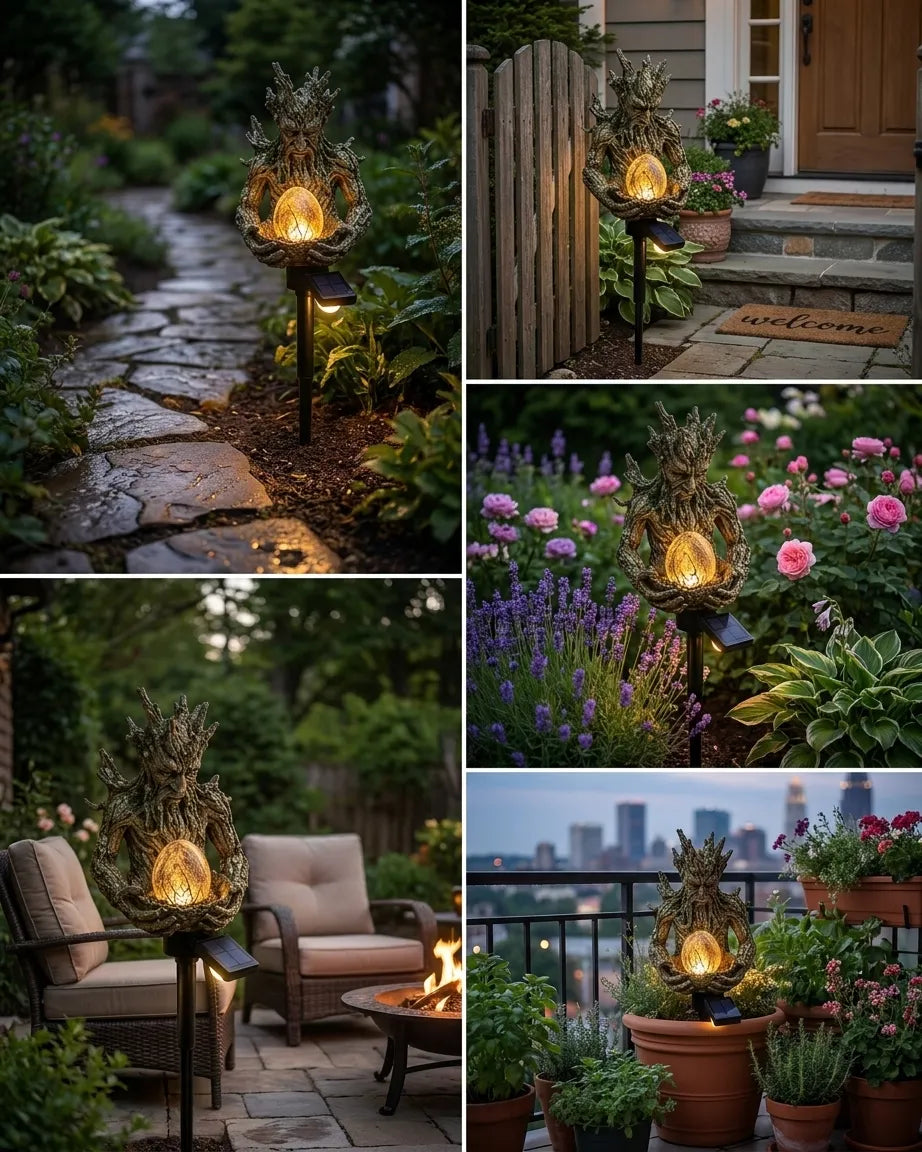 The Guardian of Light – Solar Tree Spirit Garden Lamp