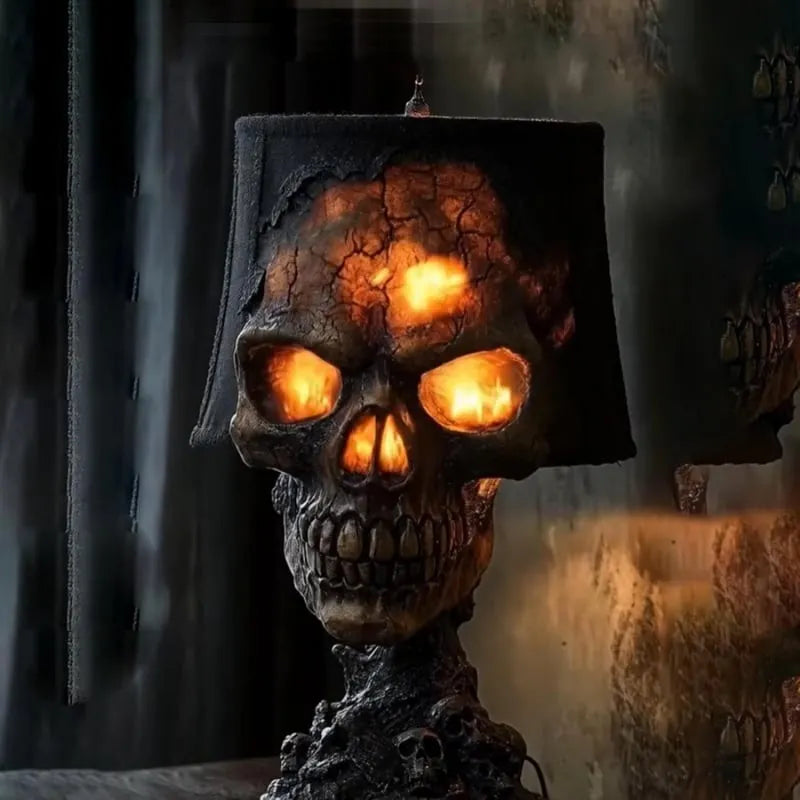 🎃Halloween Pre-sale 49% Off ☠️Gothic Lava Stone Skull Lamp