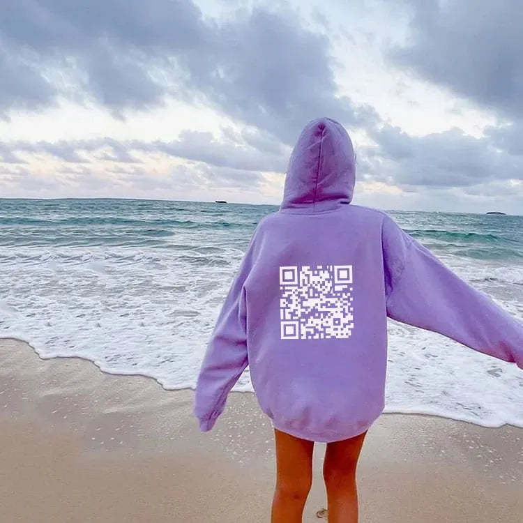 Funny FU QR Code Hoodie