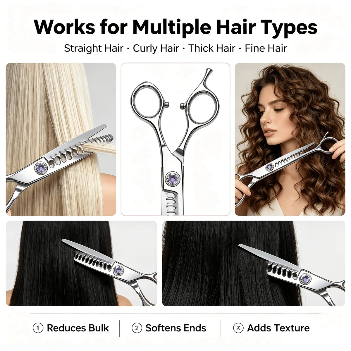 🎉Professional Hair Texturizing Thinning Scissors--Stainless Steel Hair Shears