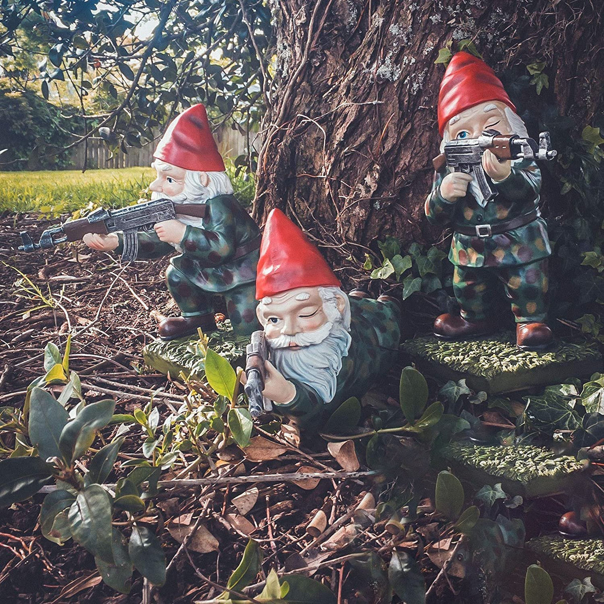 Army Garden Gnome Statue