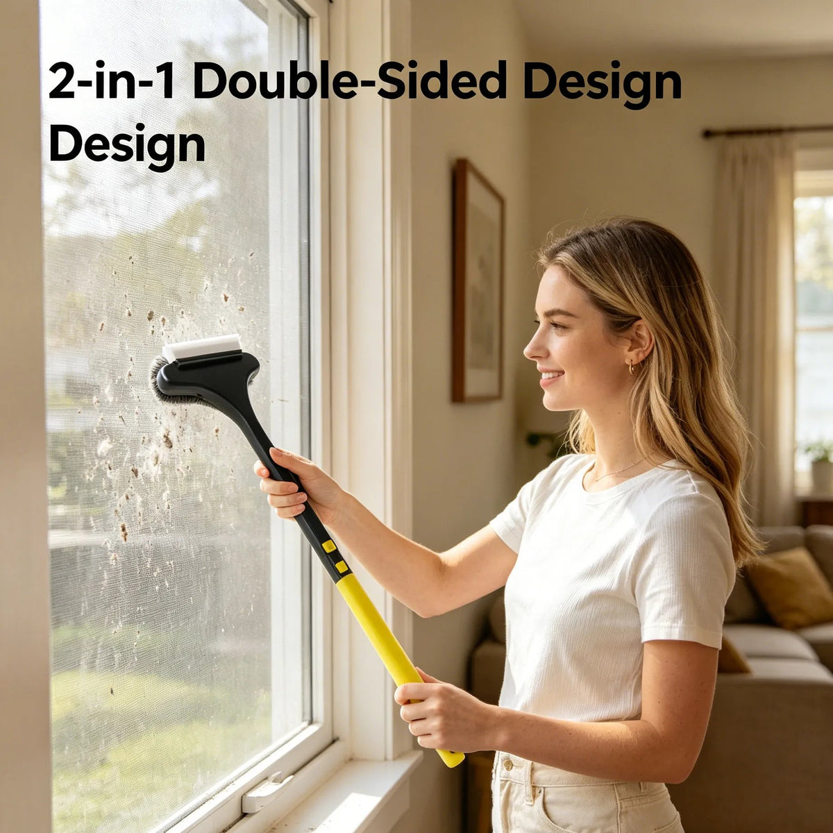 🔥HOT SALE🔥🧼2-in-1 Window & Surface Cleaning Brush – Wet & Dry Dual Use