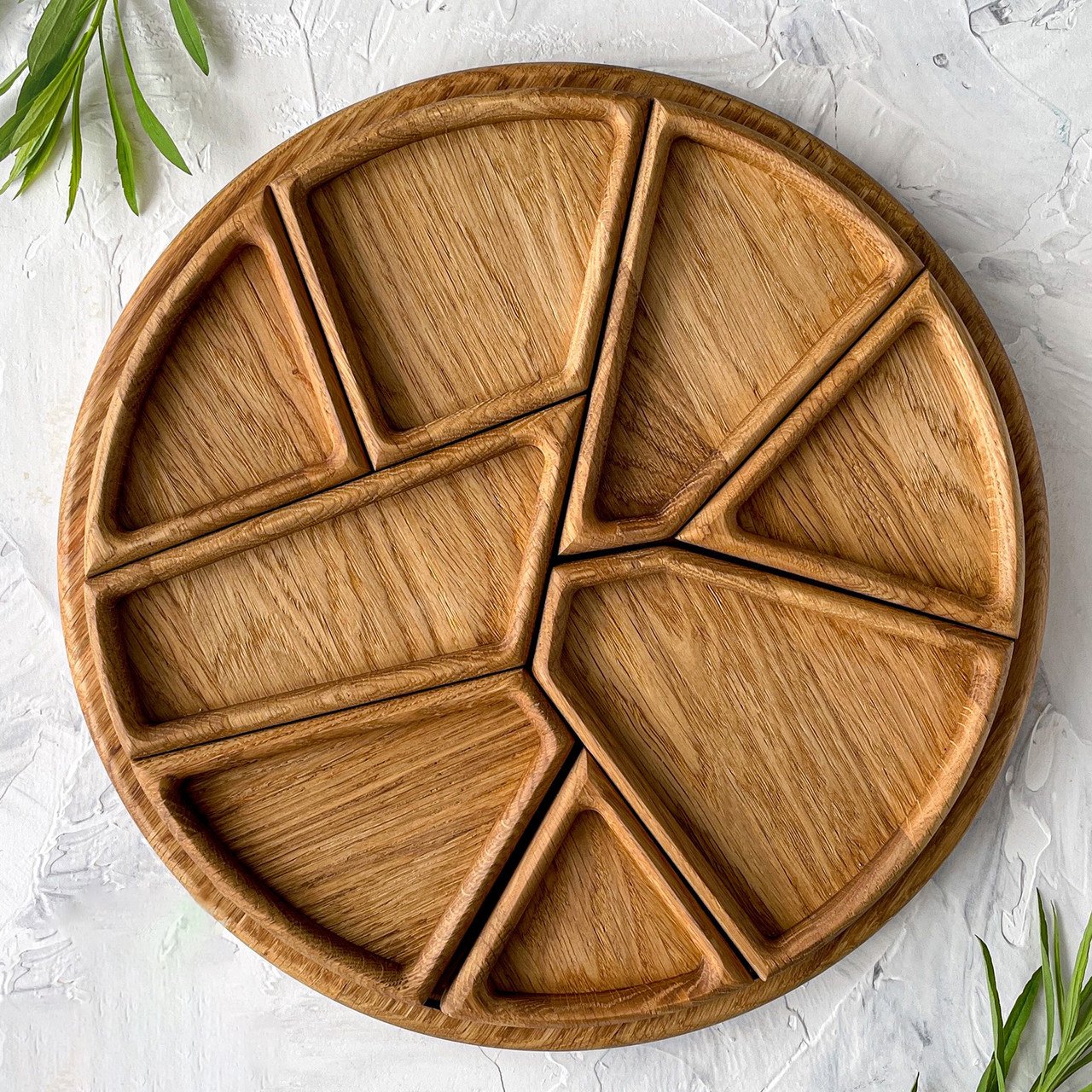 🏆Hot Sale⚡Puzzle Serving Tray - Wood with Removable Compartments