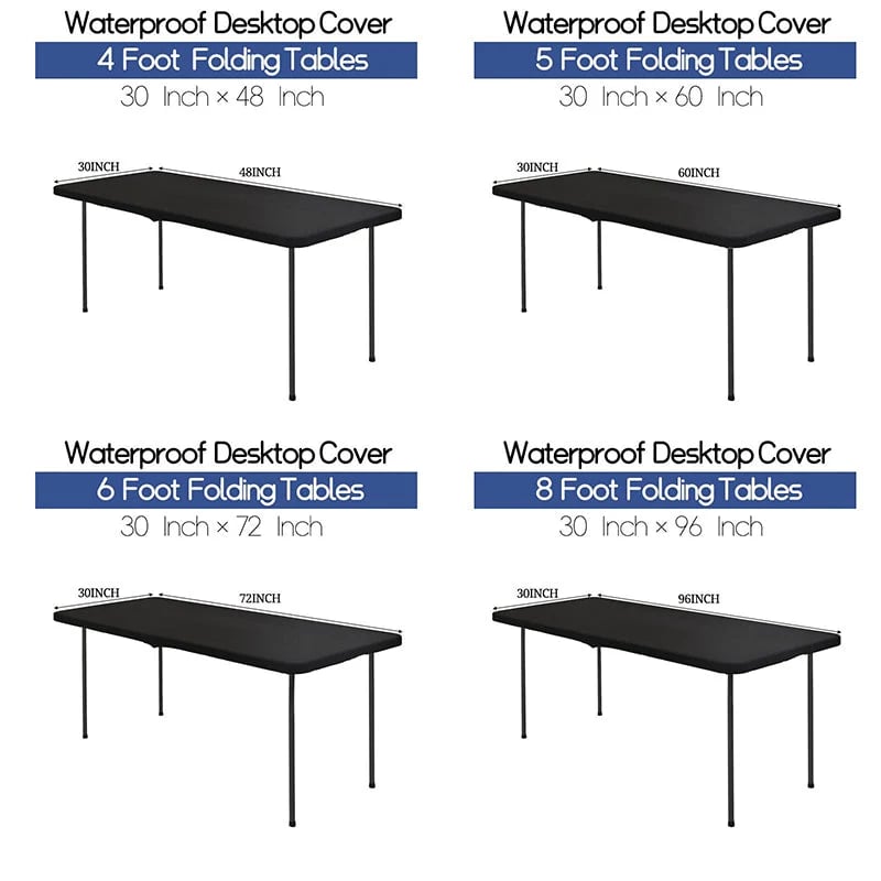 🔥 HOT SALE 🔥Stretch Fabric Table Top Cap Cover – Elastic Edge, Waterproof & Reusable