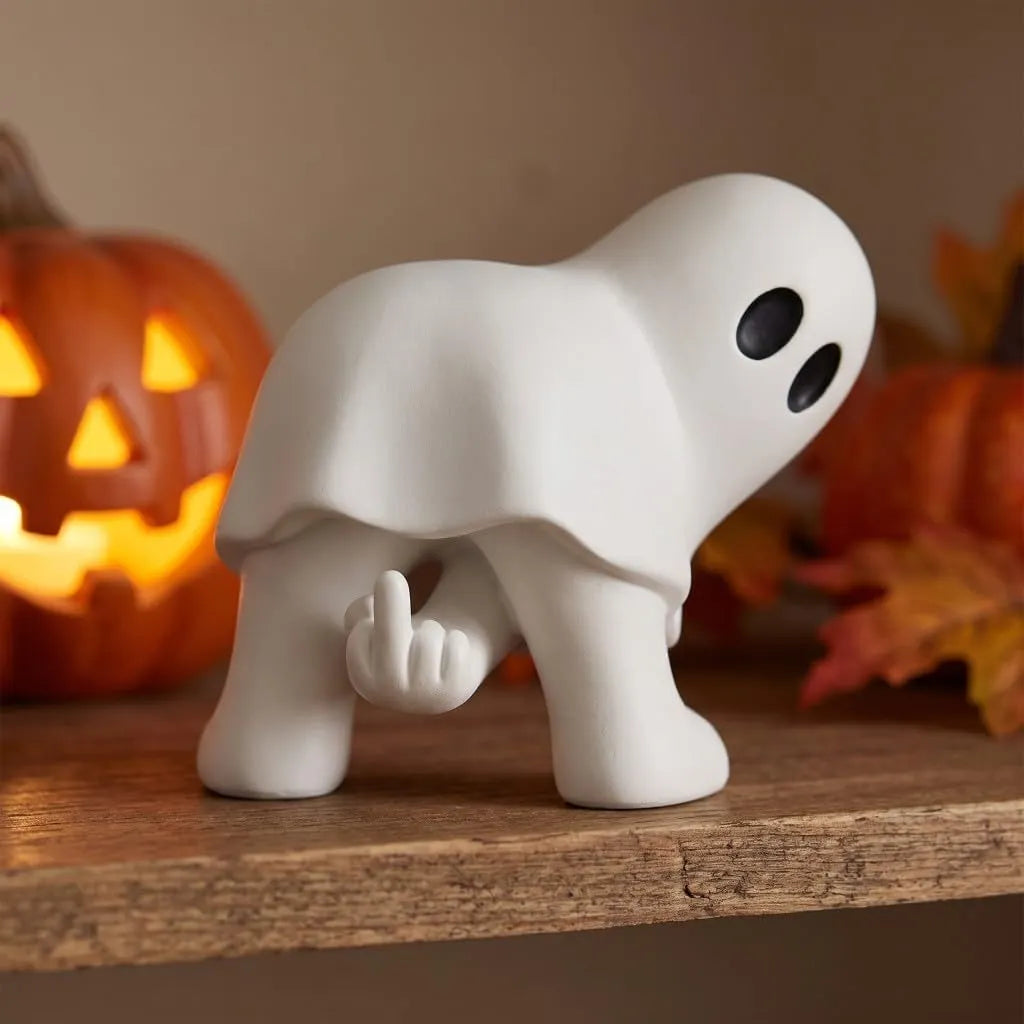 Funny Middle Finger Ghost Ornament