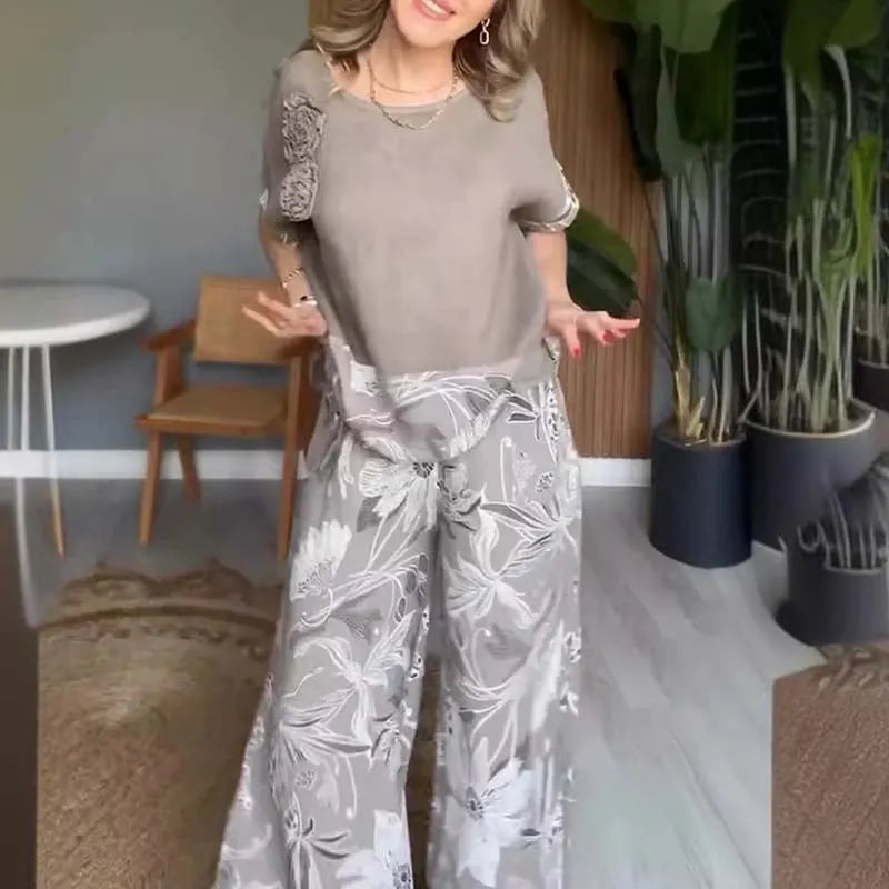 🌸Women's 2-Piece Floral Print Casual Set