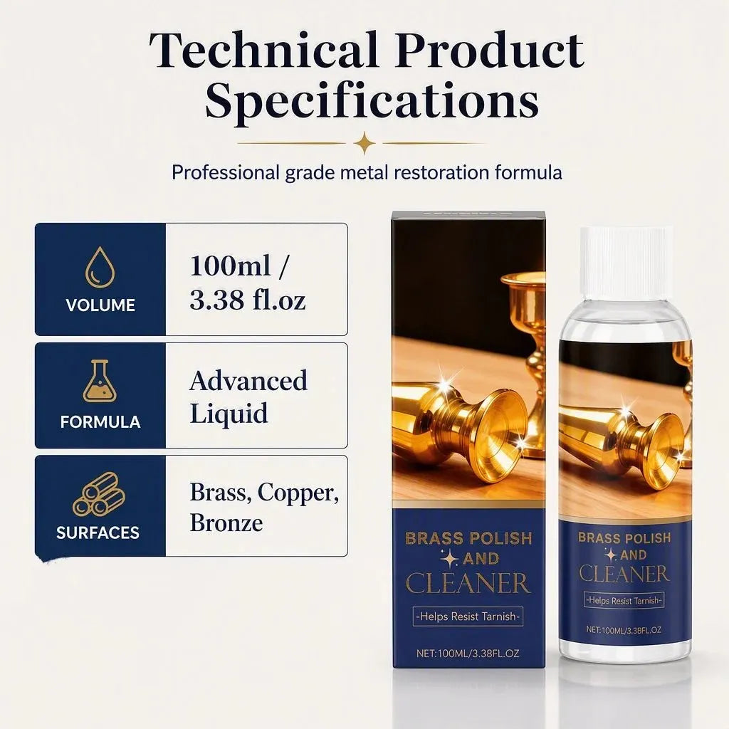 🎉 🔩TARNISHED BRASS? FIX IT FAST!🔩 Polish & Cleaner – Removes Oxidation, Restores Shine, Gentle on Surfaces – Easy Application! 🧽