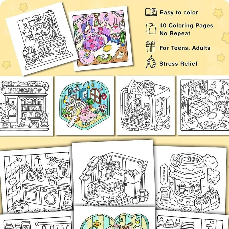 Little Cozy Corner Coloring Book For Adults and Teens