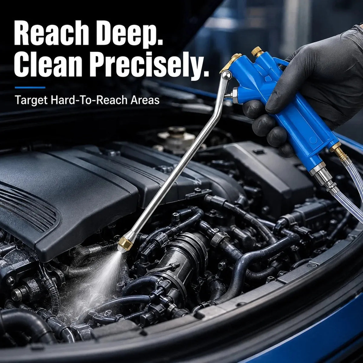 🎉 🛠️ Pneumatic Engine Cleaning Gun with Siphon Hose 🚗